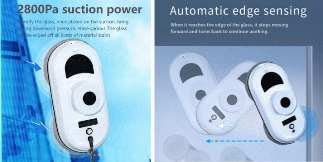 84,90€ για ένα Έξυπνο Robot Καθαρισμού Τζαμιών με Διπλούς Περιστρεφόμενους Δίσκους Microfiber Andowl, με παραλαβή από την Idea Hellas και δυνατότητα πανελλαδικής αποστολής στο χώρo σας.Κωδ:230.21422X